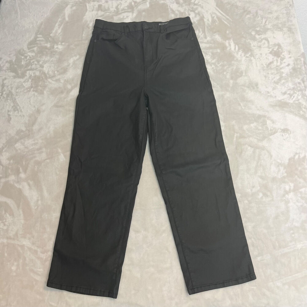 Blank‎ NYC Pants Womens 31 Faux Leather The Baxter Ribcage Straight Grunge Baggy